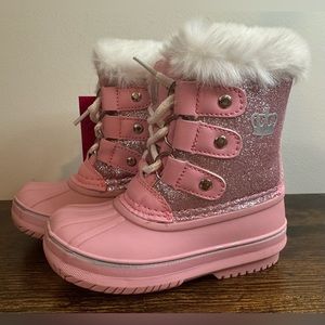 Juicy Couture JJK LIL ESCALON Pink Glitter Boots. NWT/box various toddler sizes